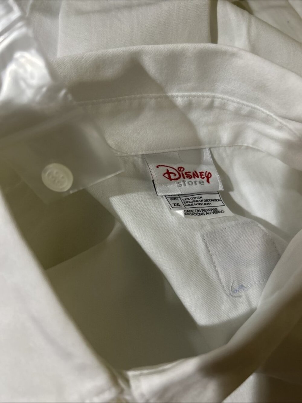 New Disney Store Mickey Minnie Shirt Dress Windy Day XXL Embroidered White - Picture 10 of 15